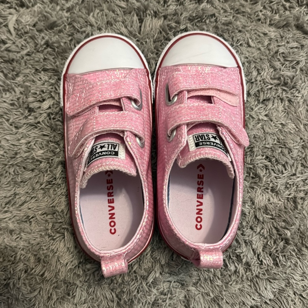 Converse Pink Glitter Girls Sneakers